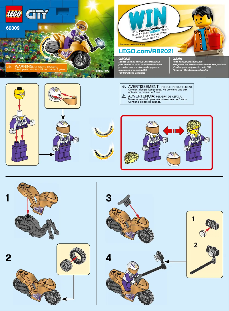 Page 1 de la notice Manuel utilisateur Lego City 60309