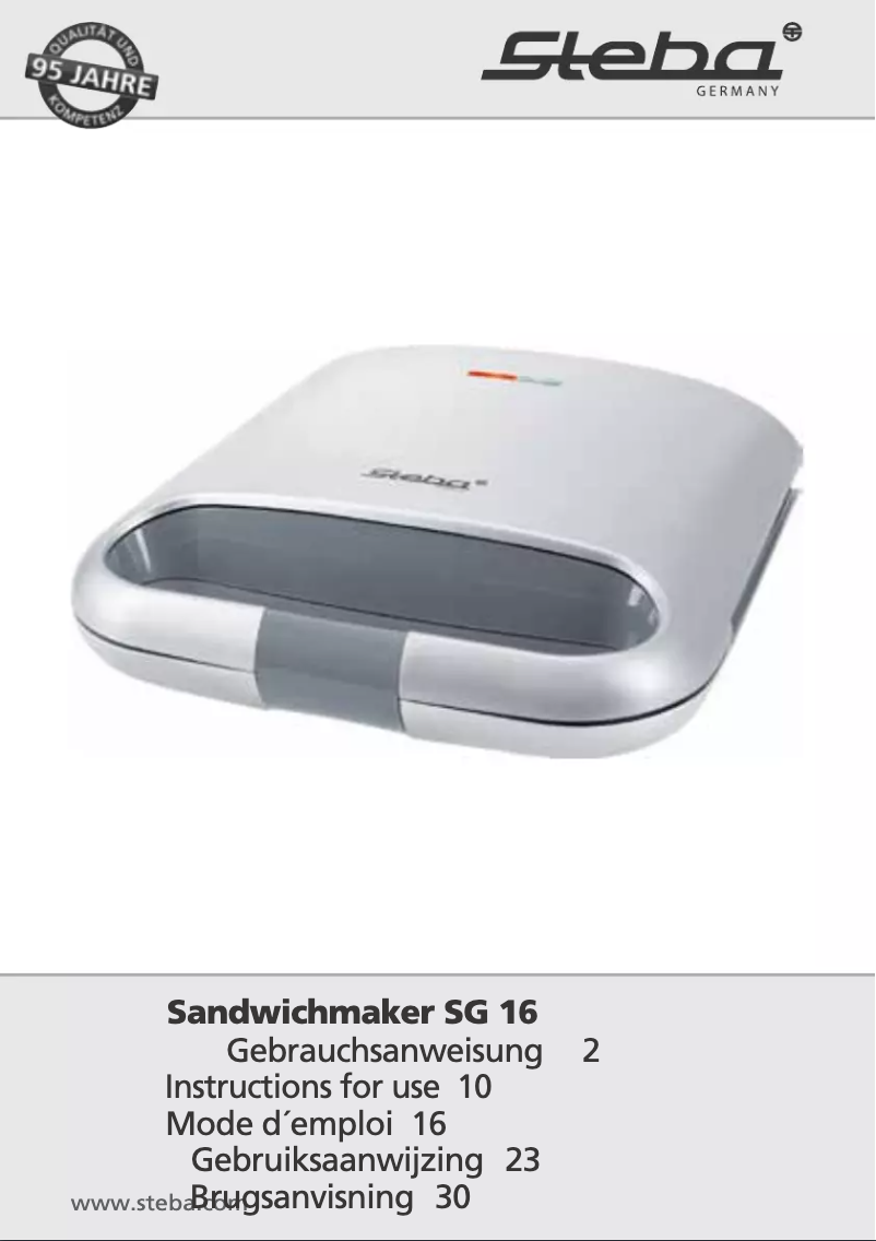 Image de la première page du manuel de l'appareil SG 16