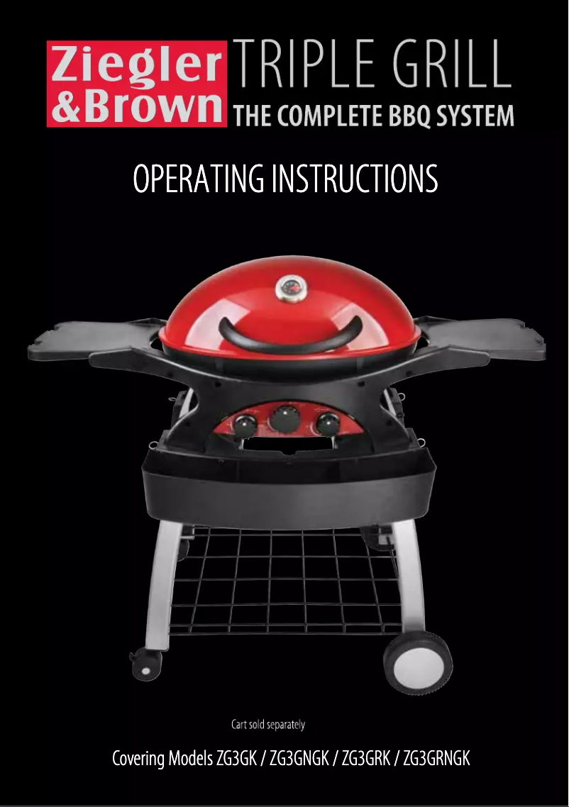Page 1 de la notice Manuel utilisateur Ziegler & Brown Twin Grill