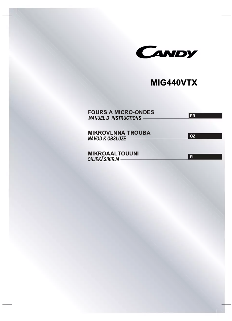 Page n°1 - Manuel utilisateur Candy MIG 440 VTX