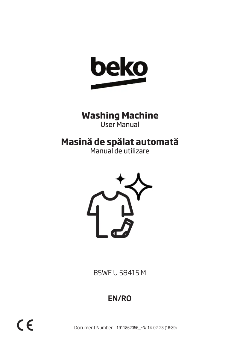 Image de la première page du manuel de l'appareil B5WF U 58415 M