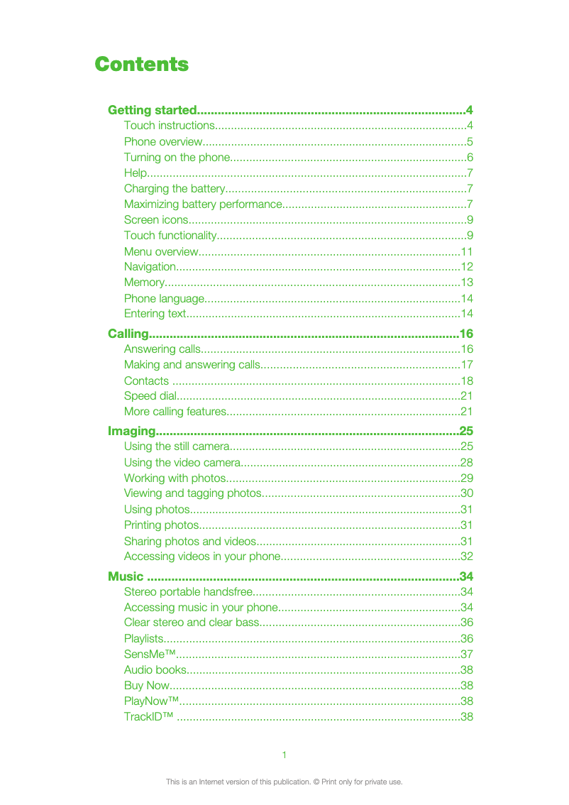 Page 1 de la notice Manuel utilisateur Sony Aino