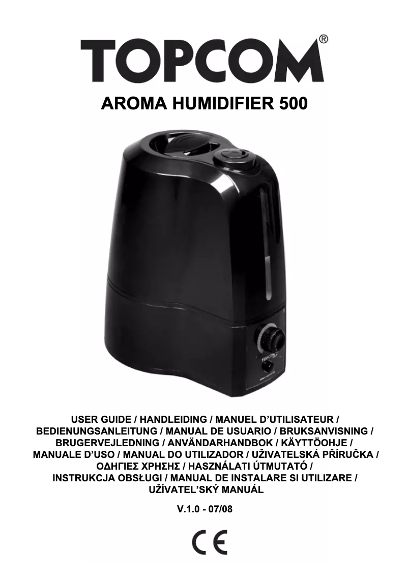 First page image of the manual for Aroma Humidifier 500