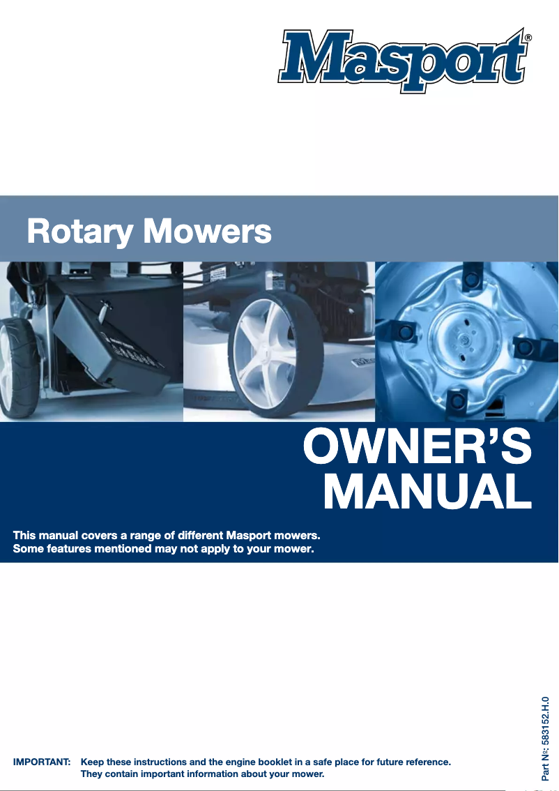 Page n°1 - Manuel utilisateur Masport Pro Power AL S21 850 IC SPV 3'n1