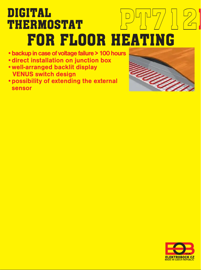 Page 1 de la notice Manuel utilisateur Elektrobock PT712