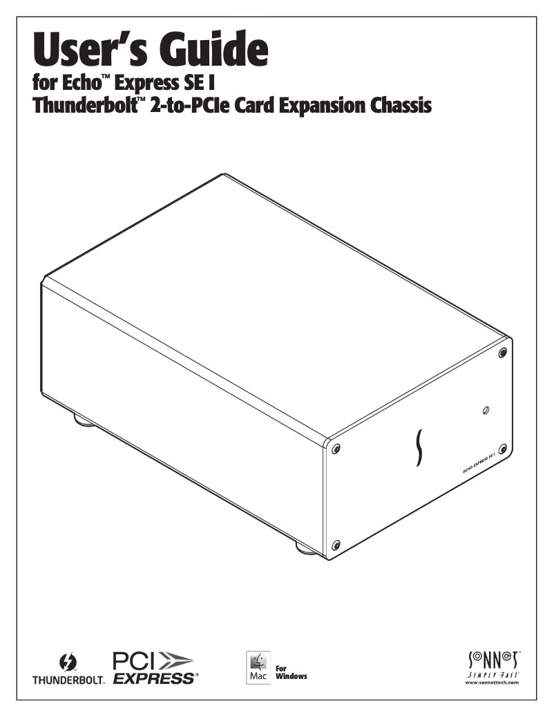 Página 1 del manual Manual de usuario Sonnet Echo Express SE I
