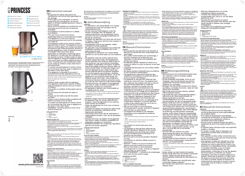 Page n°1 - Manuel utilisateur Princess Safe Touch 236024