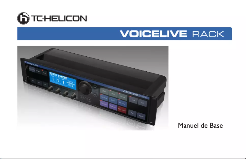 Page 1 de la notice Guide de démarrage rapide TC Helicon VoiceLive Rack