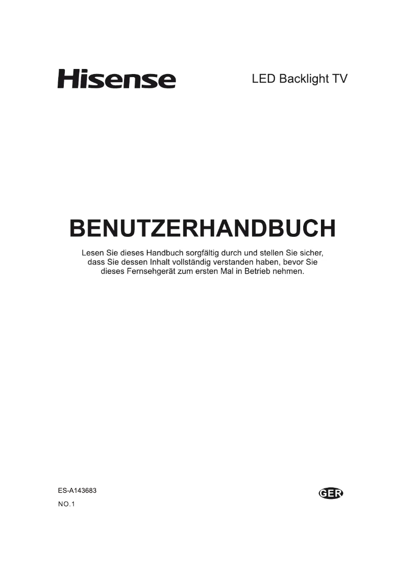 Page 1 de la notice Manuel utilisateur Hisense LHD32K220WSEU