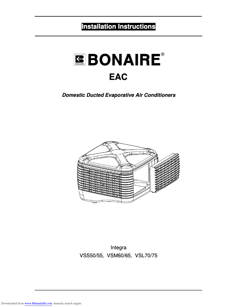 Page n°1 - Manuel utilisateur Bonaire VSS50