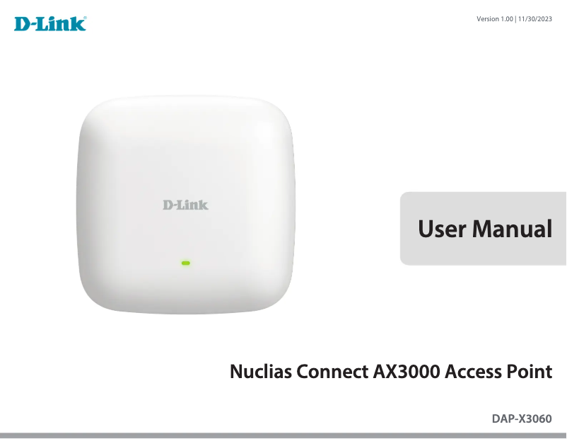 Page 1 de la notice Mode d'emploi D-Link Nuclias Connect DAP-X3060