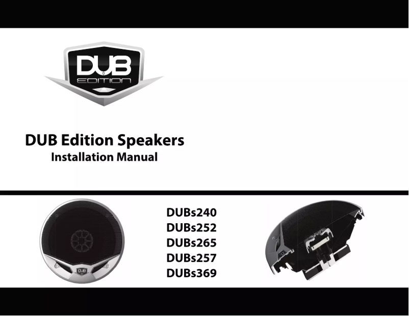 Page 1 de la notice Manuel utilisateur Jensen DUBs265