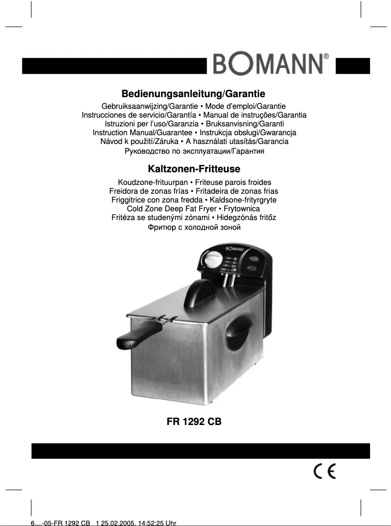 Page 1 de la notice Manuel utilisateur Bomann FR 1292 CB