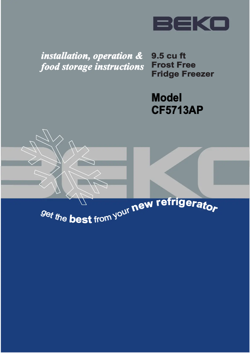 Page n°1 - Manuel utilisateur Beko CF5713AP