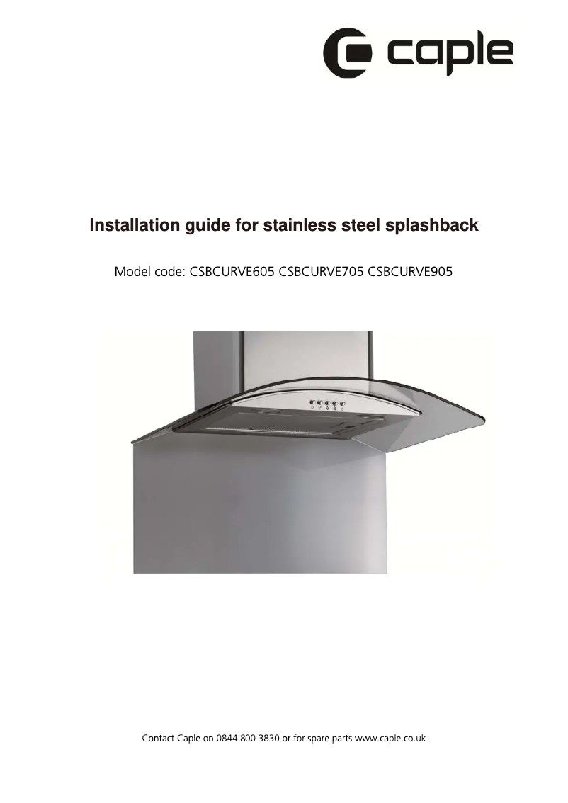 Image de la première page du manuel de l'appareil CSBCURVE605