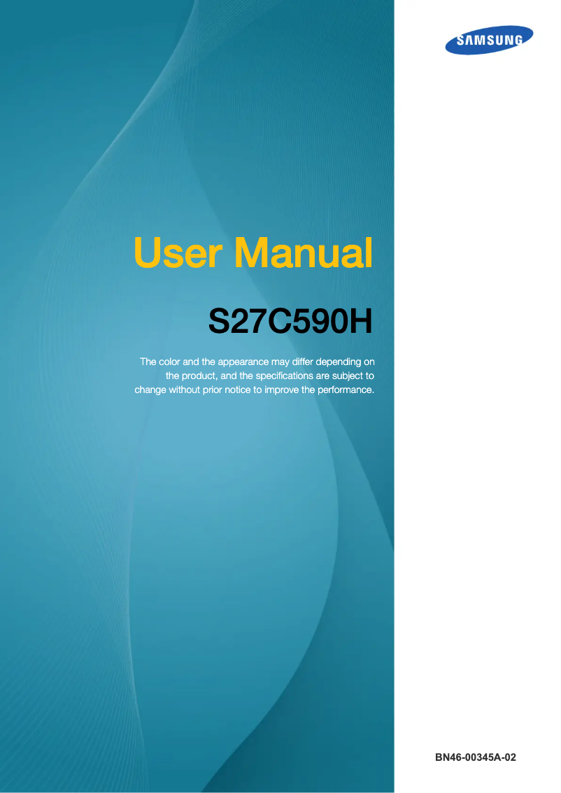 Page 1 de la notice Manuel utilisateur Samsung SyncMaster S27C590H