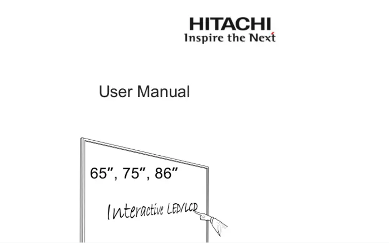 Page 1 de la notice Manuel utilisateur Hitachi HILS65205