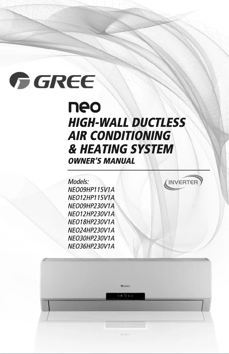 Page n°1 - Manuel utilisateur Gree NEO09HP115V1AO