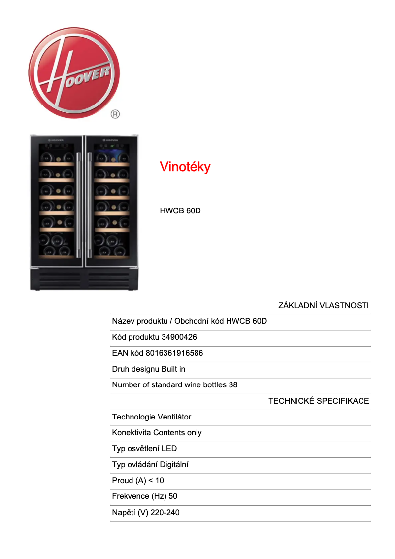 Image de la première page du manuel de l'appareil HWCB 60D