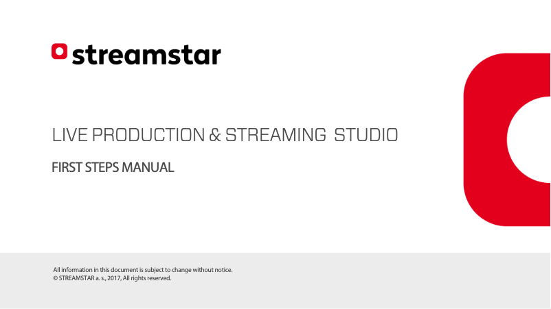Page n°1 - Manuel utilisateur JVC Streamstar CASE500