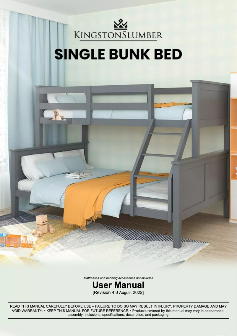 Page 1 de la notice Manuel utilisateur Kingston Slumber FURBBDKNGA15SG