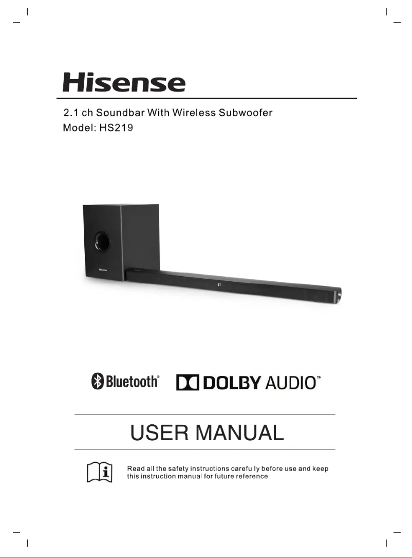 Image de la première page du manuel de l'appareil HS219