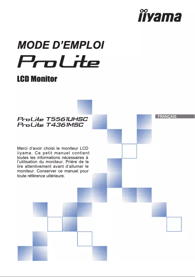 Page 1 de la notice Manuel utilisateur Iiyama T5561UHSC-B1