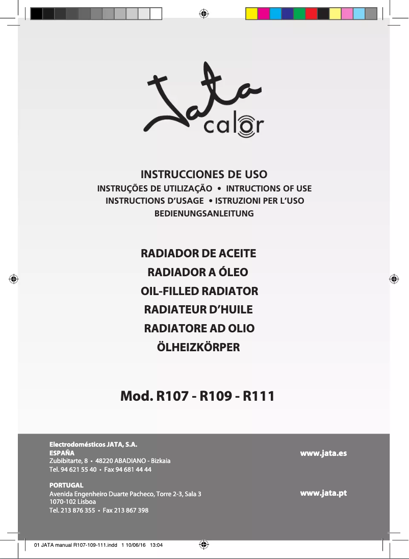 Página 1 del manual Manual de usuario Jata R107