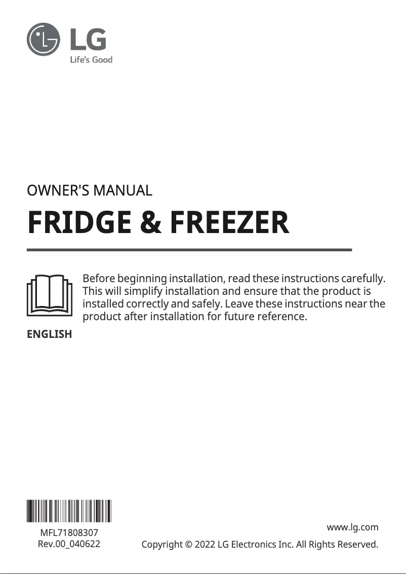 Image de la première page du manuel de l'appareil GTL569PQAM