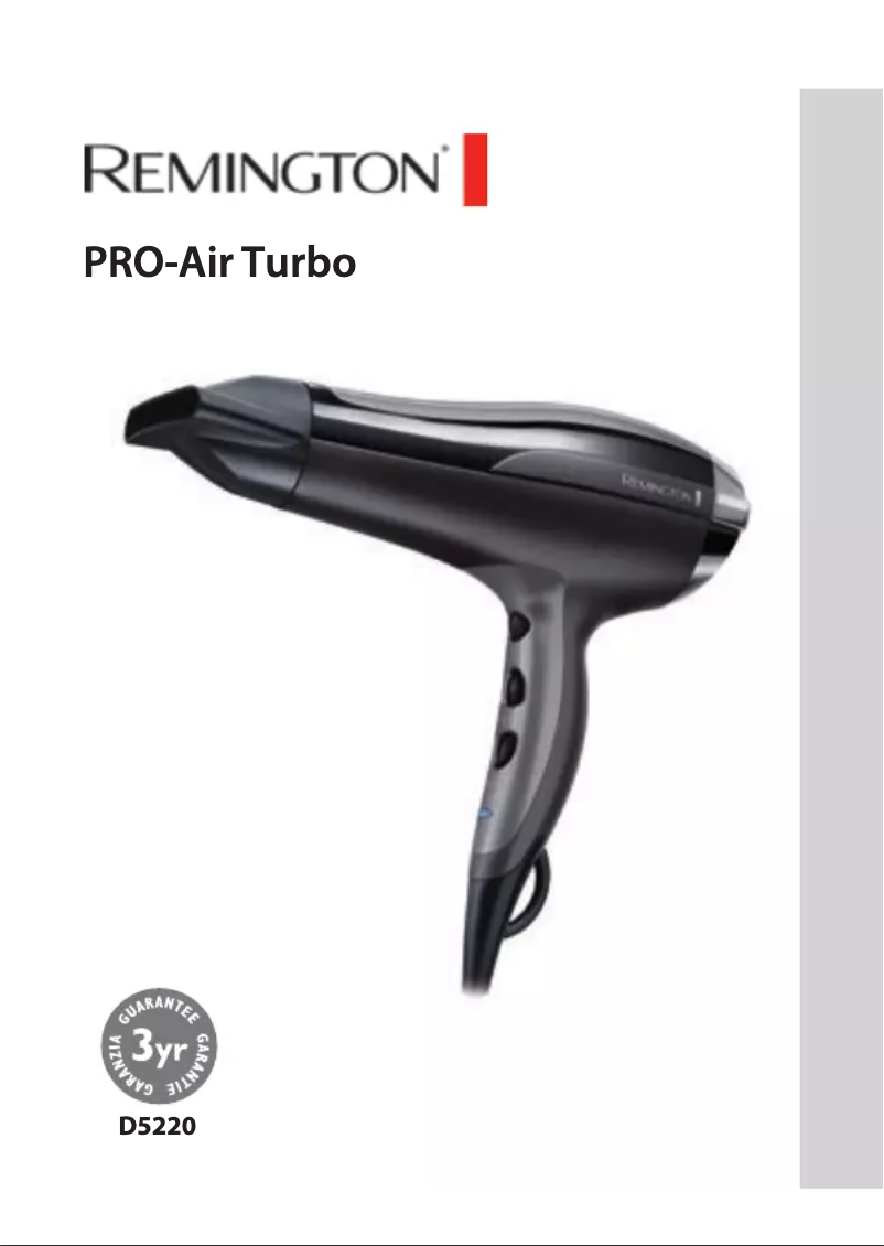 Image de la première page du manuel de l'appareil D5220 Pro-Air Turbo