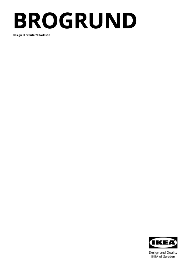 Página 1 del manual Manual de usuario Ikea BROGRUND 704.233.55