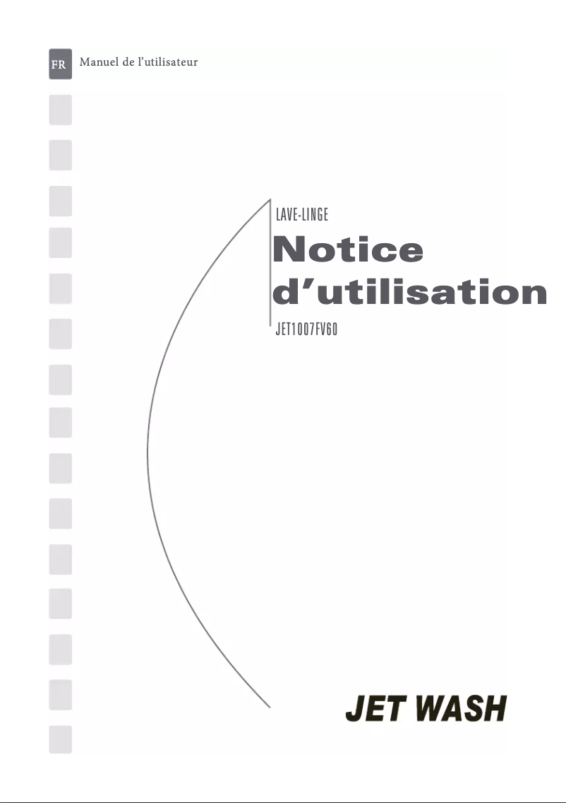 Page 1 de la notice Manuel utilisateur Jet Wash JET1007FV60