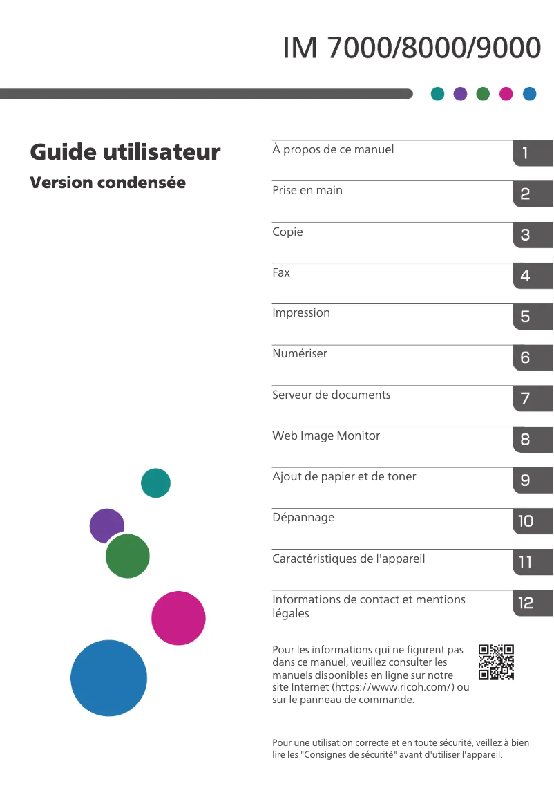 Image de la première page du manuel de l'appareil IM 7000