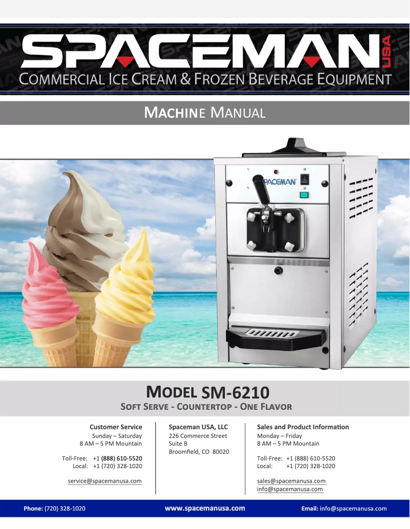 Page 1 de la notice Manuel utilisateur Spaceman 6210