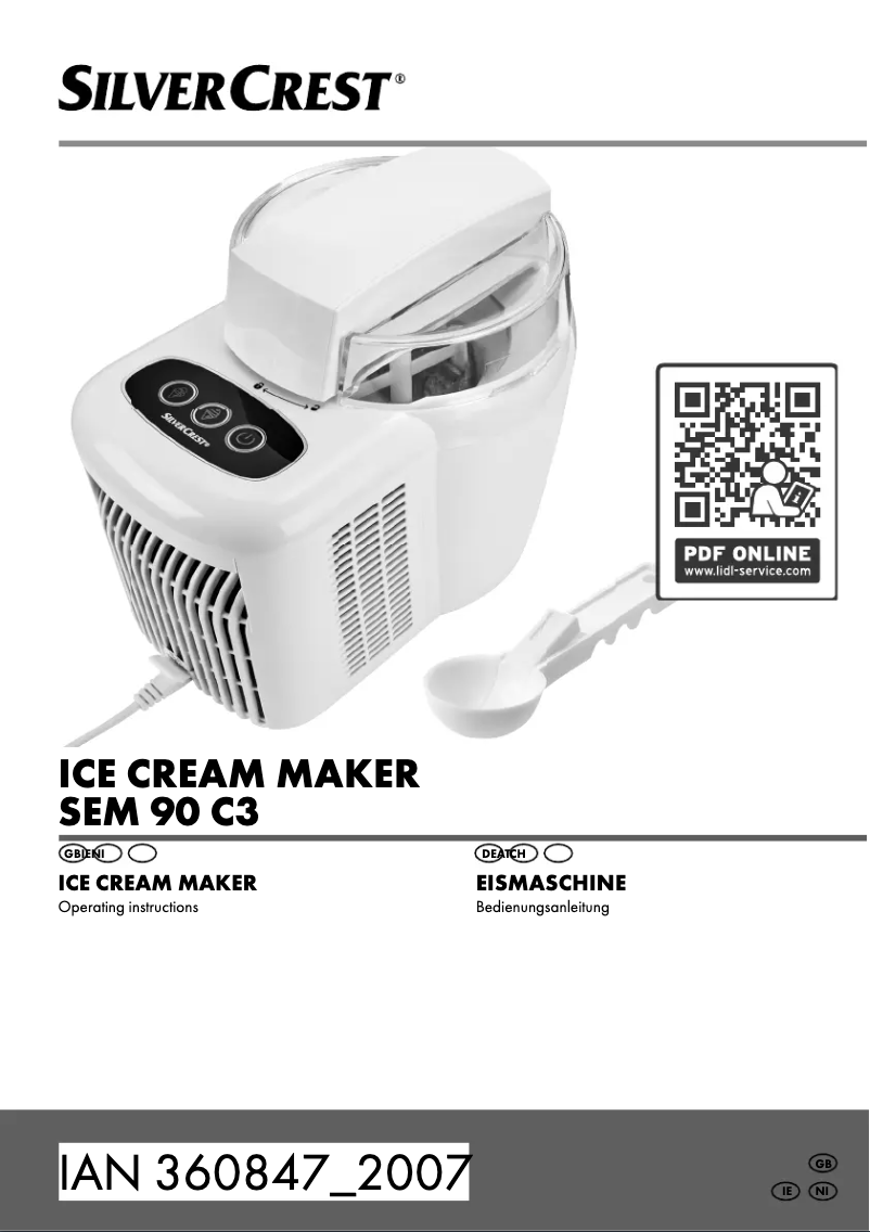 Page 1 de la notice Manuel utilisateur SilverCrest SEM 90 C3