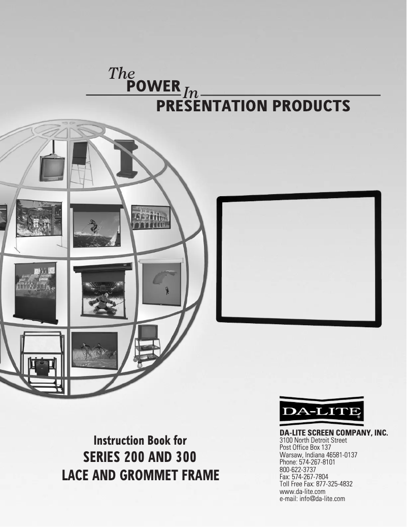 Page n°1 - Manuel utilisateur Da-Lite 94159
