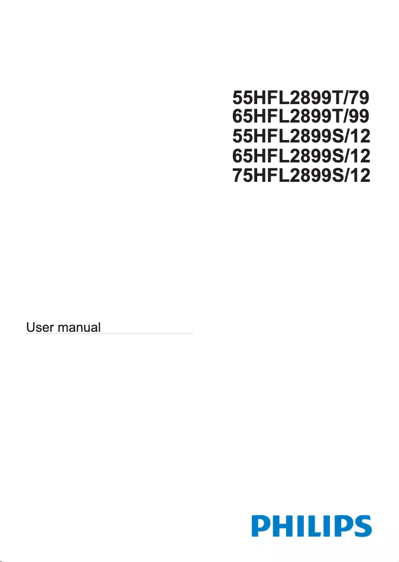 Page 1 of the manual User Manual Philips 65HFL2899T