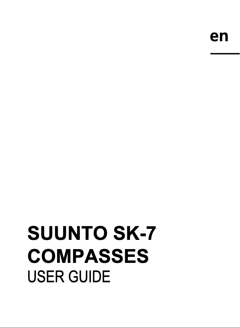 Página 1 del manual Manual de usuario Suunto SK-5