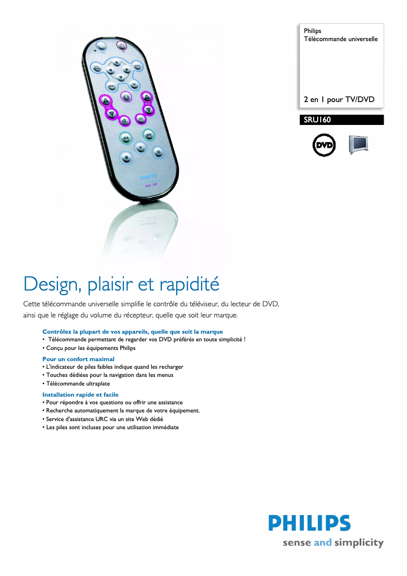 Image de la première page du manuel de l'appareil SRU160