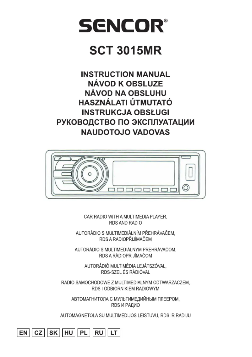 Image de la première page du manuel de l'appareil SCT 3015MR