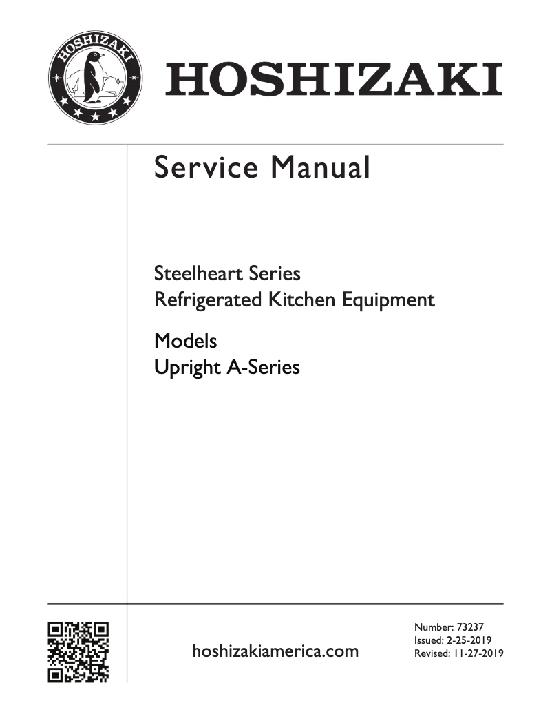 Page 1 de la notice Manuel utilisateur Hoshizaki RN2A-FS