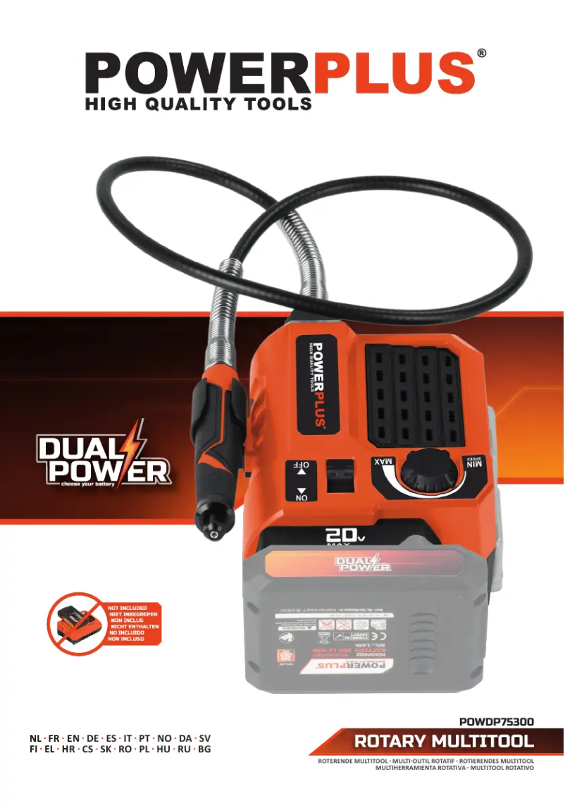 Page 1 de la notice Manuel utilisateur PowerPlus POWDP75300