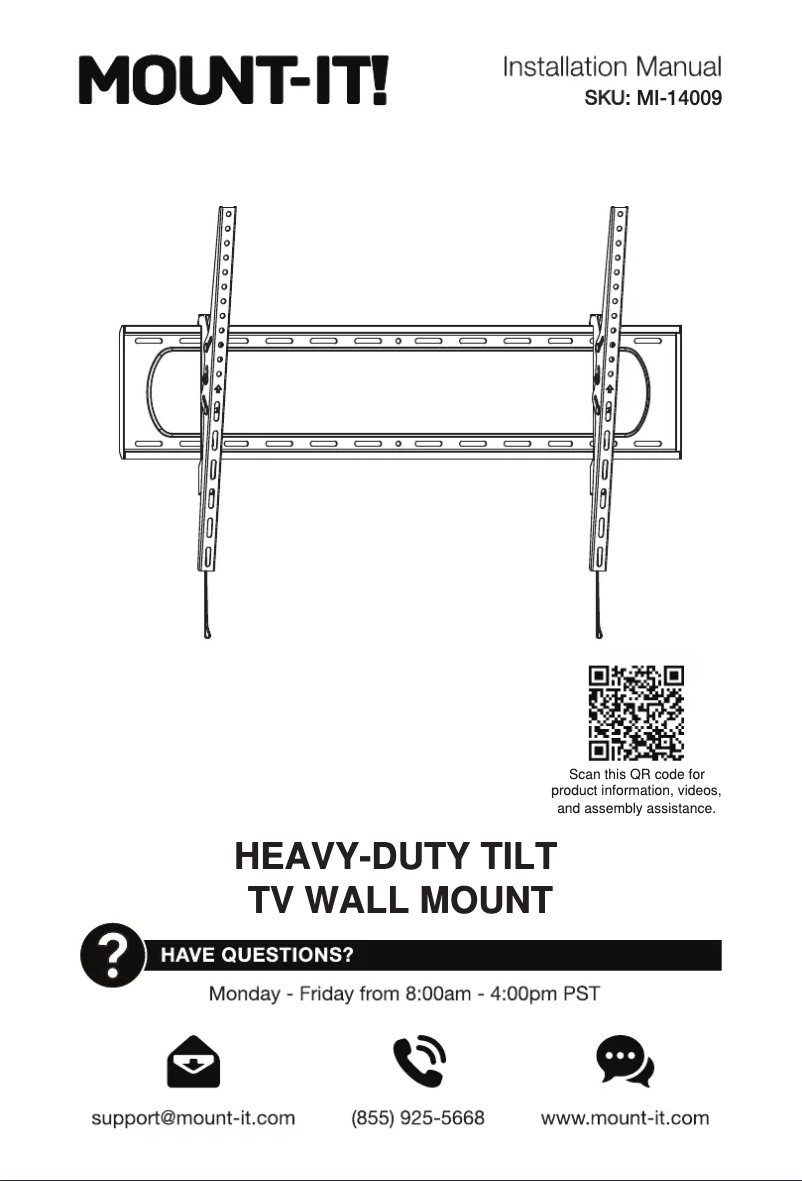 Page 1 de la notice Manuel utilisateur Mount-It! MI-14009