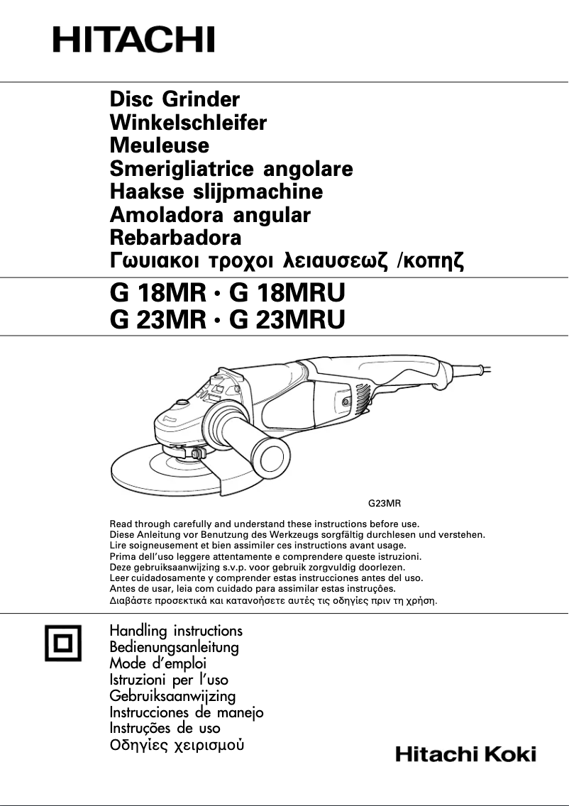 Page 1 de la notice Manuel utilisateur Hitachi G 23MR
