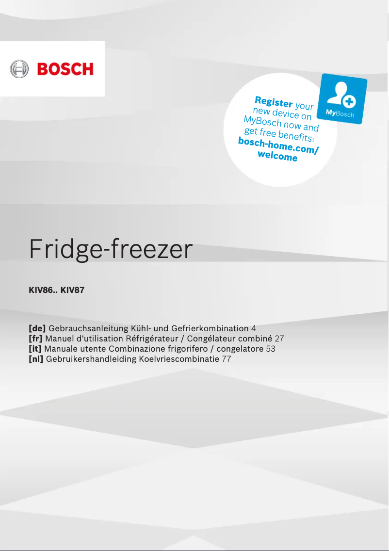 Image de la première page du manuel de l'appareil MKK178SE4A