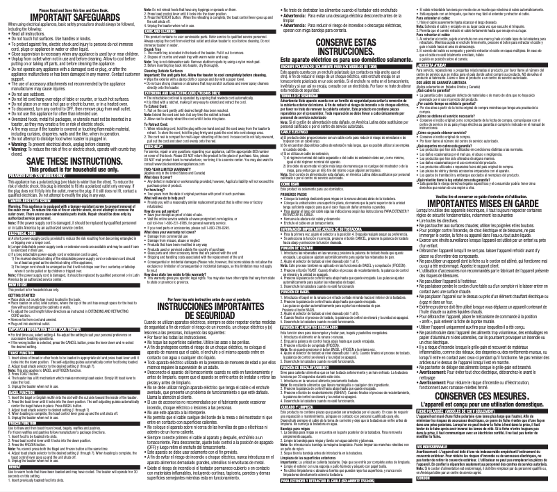 Page 1 de la notice Manuel utilisateur Black & Decker TR6341S