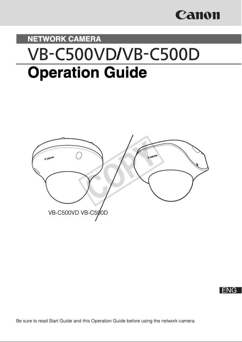 Image de la première page du manuel de l'appareil VB-C500D