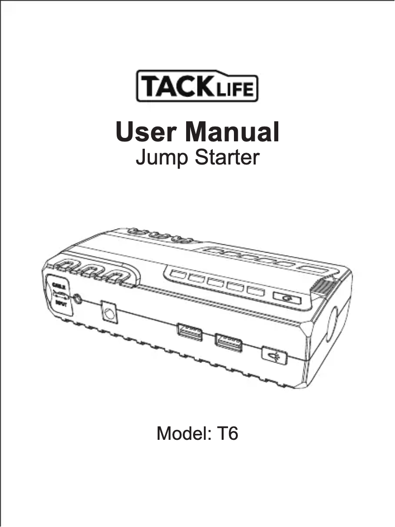 Page 1 de la notice Manuel utilisateur Tacklife T6