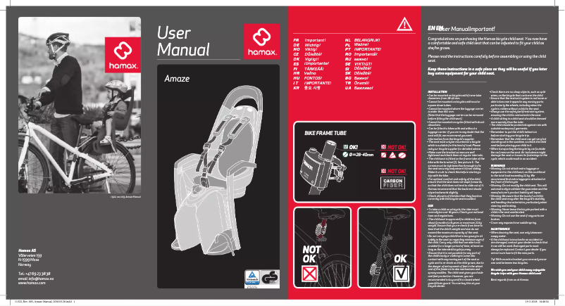 Page 1 de la notice Manuel utilisateur Hamax Amaze