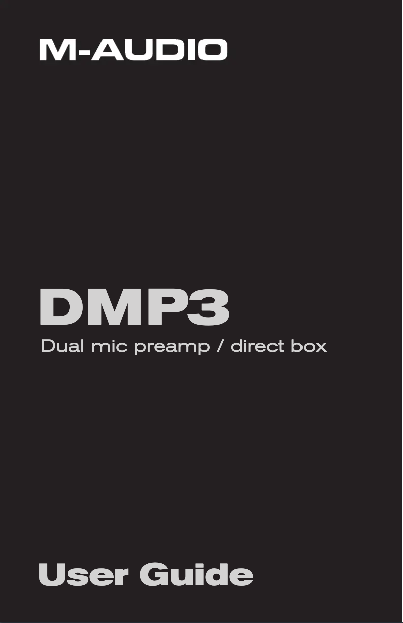 Image de la première page du manuel de l'appareil DMP3